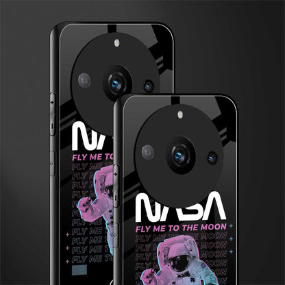 fly me to the moon back phone cover | glass case for realme 11 pro 5g