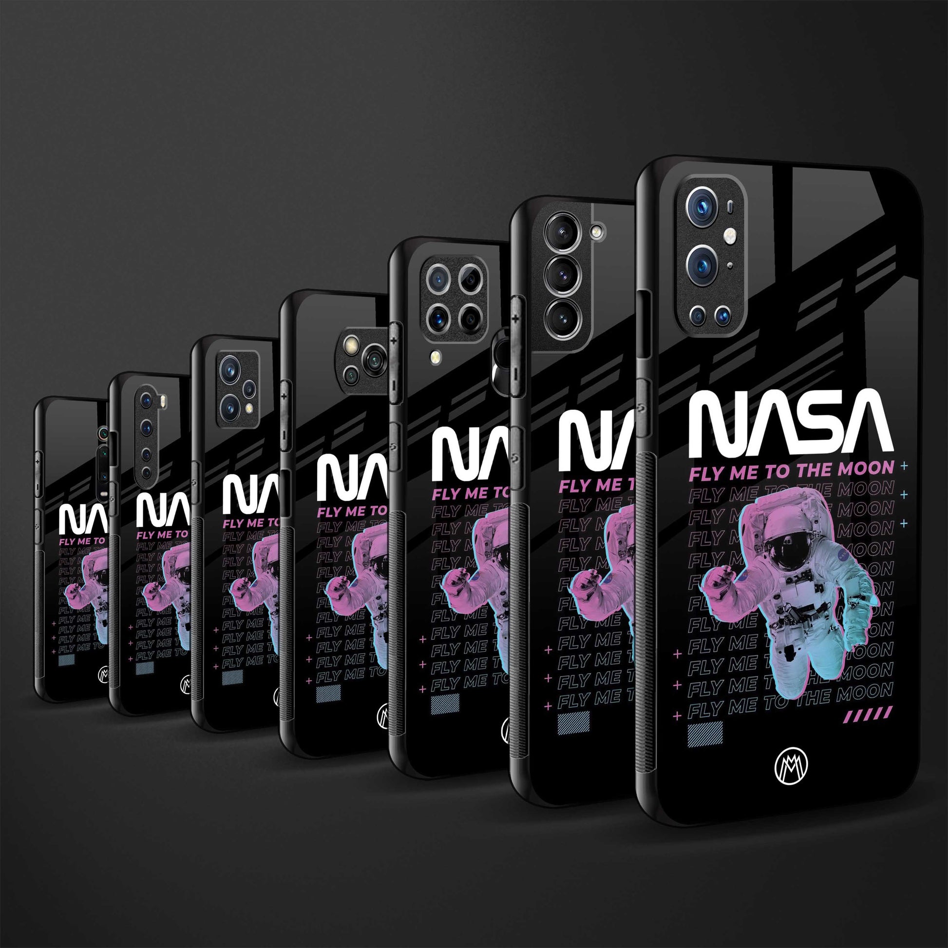 fly me to the moon back phone cover | glass case for vivo t1 44w 4g
