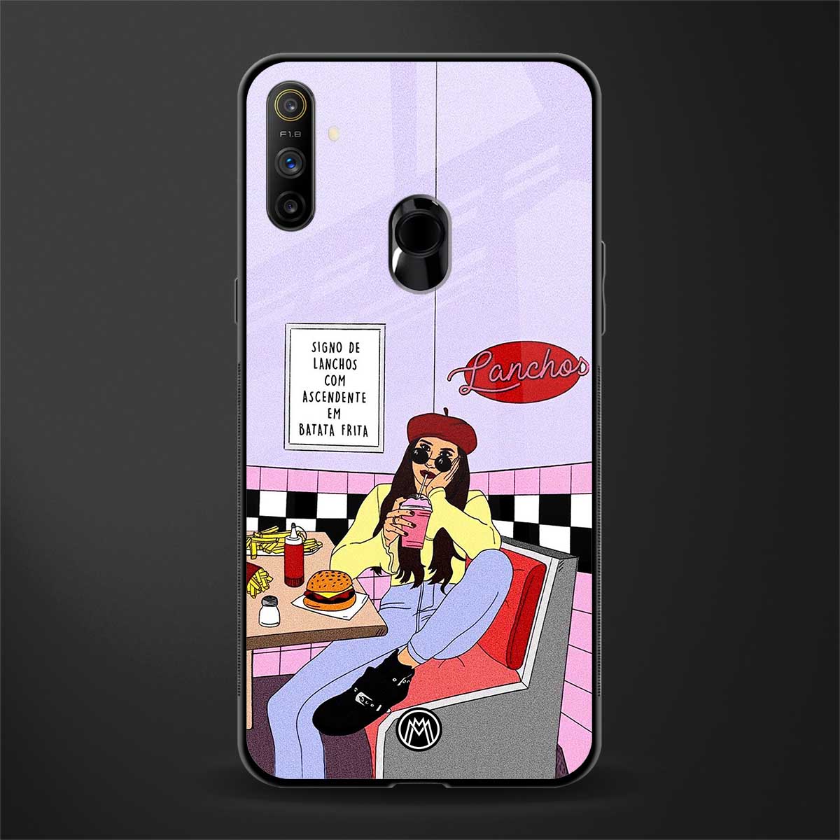 foodie diner glass case for realme narzo 10a image