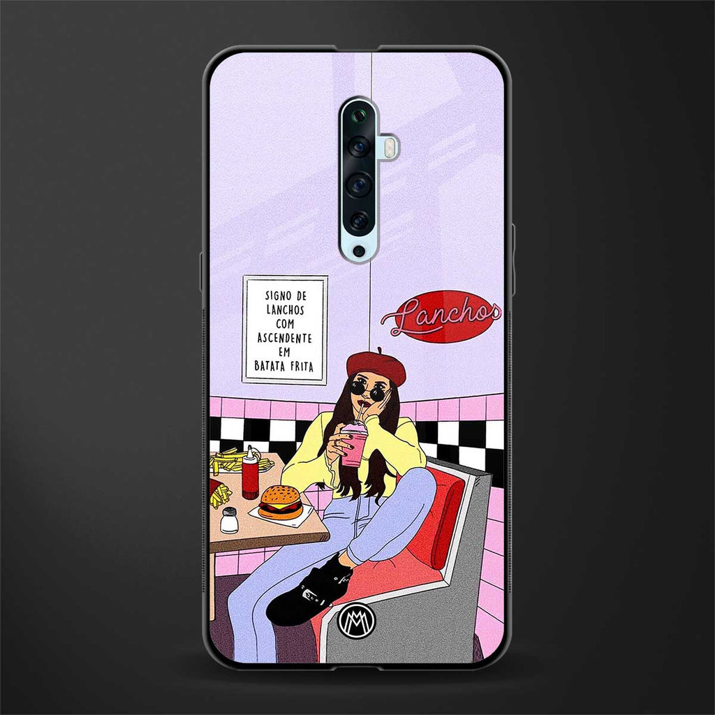foodie diner glass case for oppo reno 2f image