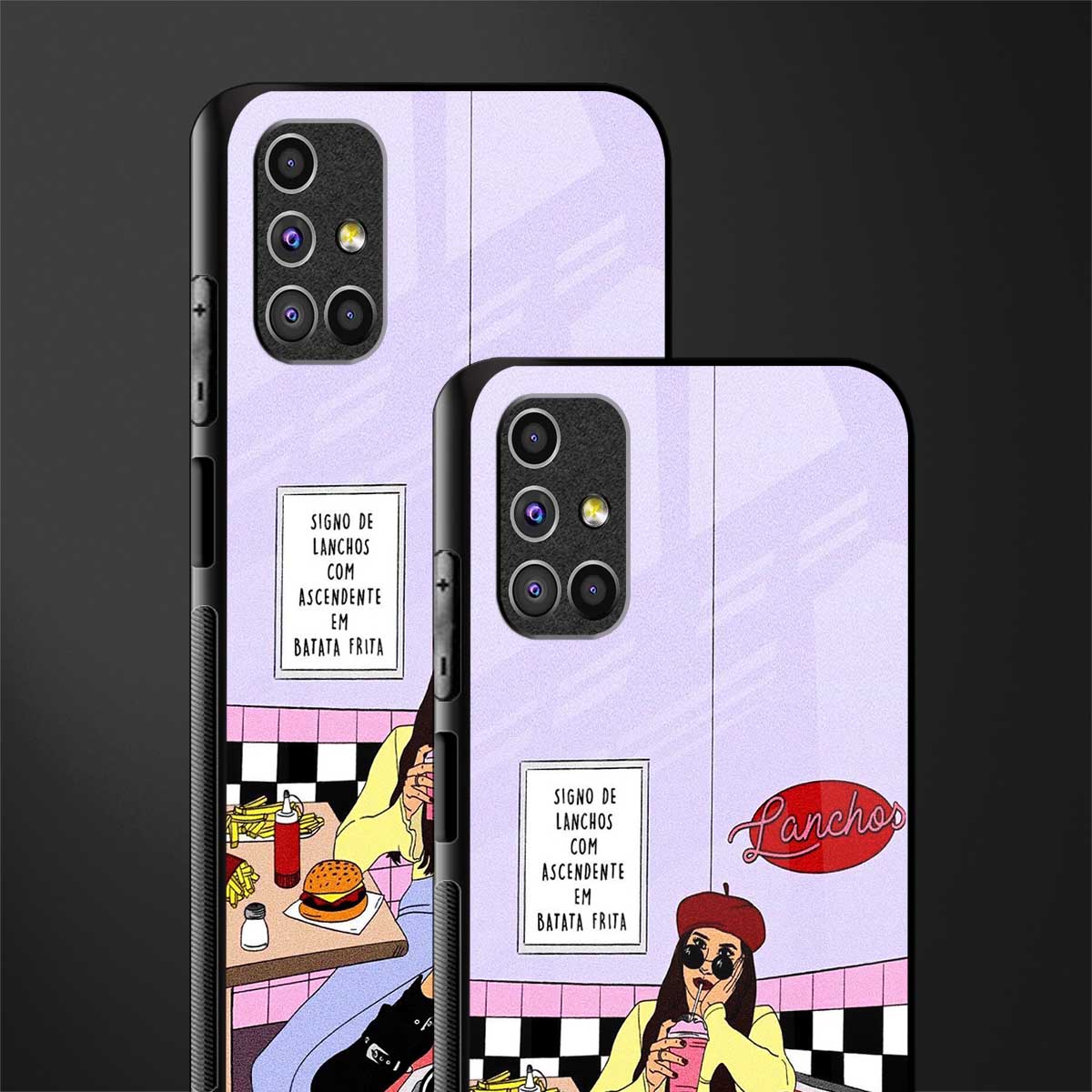 foodie diner glass case for samsung galaxy m31s image-2