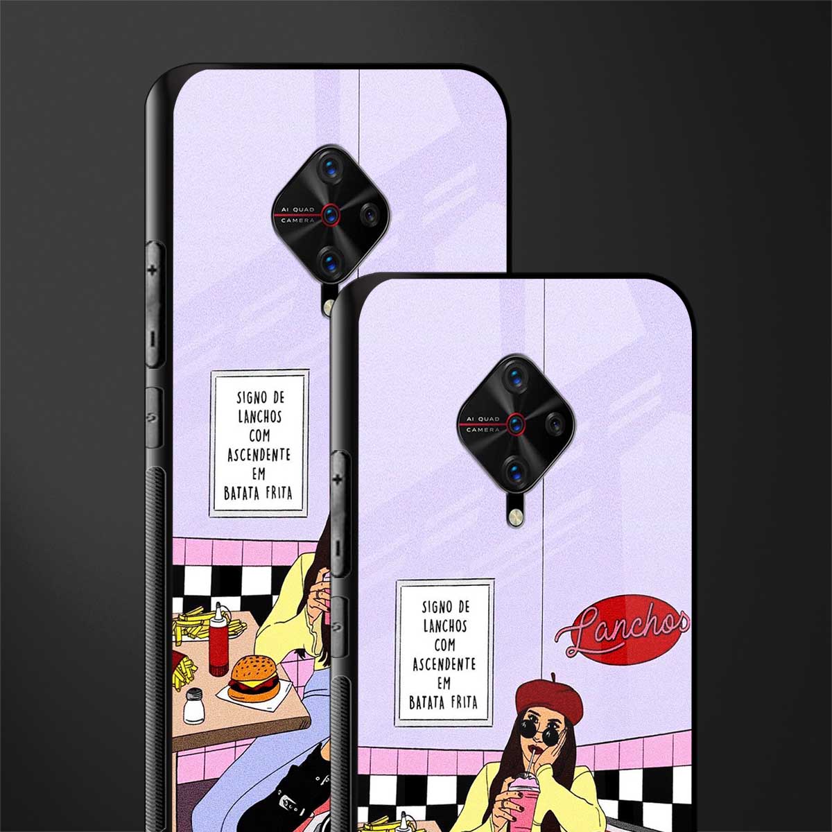 foodie diner glass case for vivo s1 pro image-2