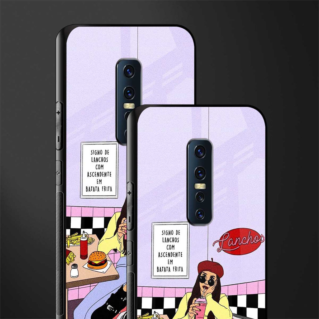 foodie diner glass case for vivo v17 pro image-2
