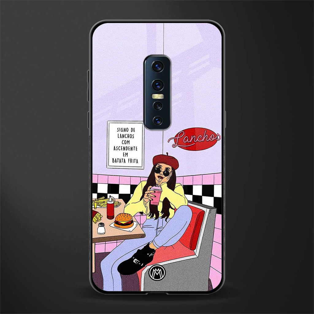 foodie diner glass case for vivo v17 pro image