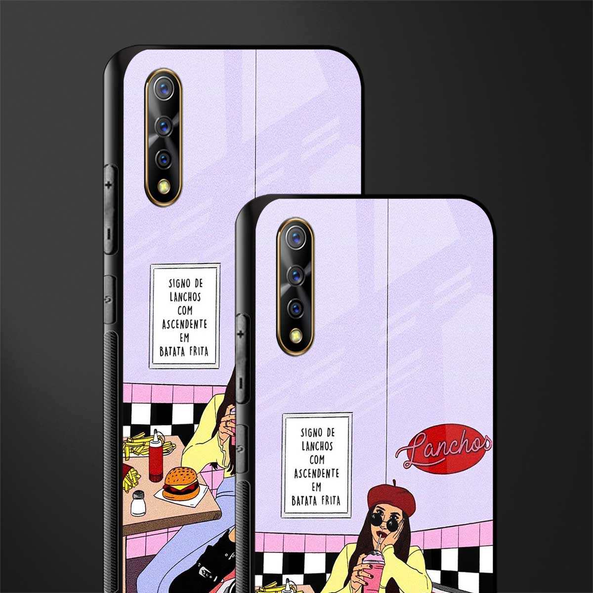 foodie diner glass case for vivo s1 image-2
