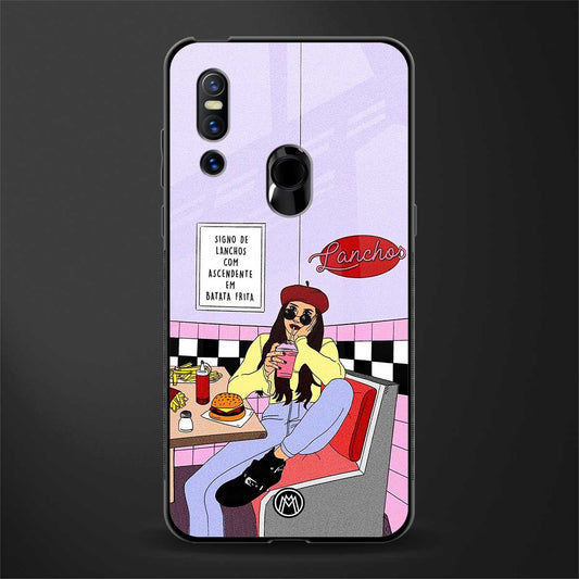 foodie diner glass case for vivo v15 image