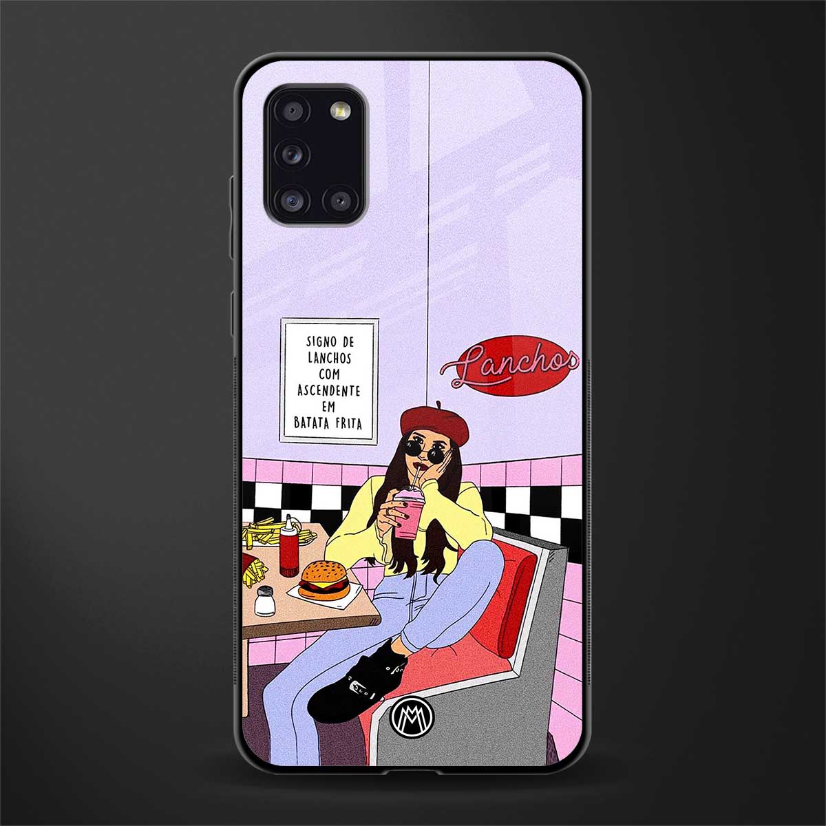 foodie diner glass case for samsung galaxy a31 image