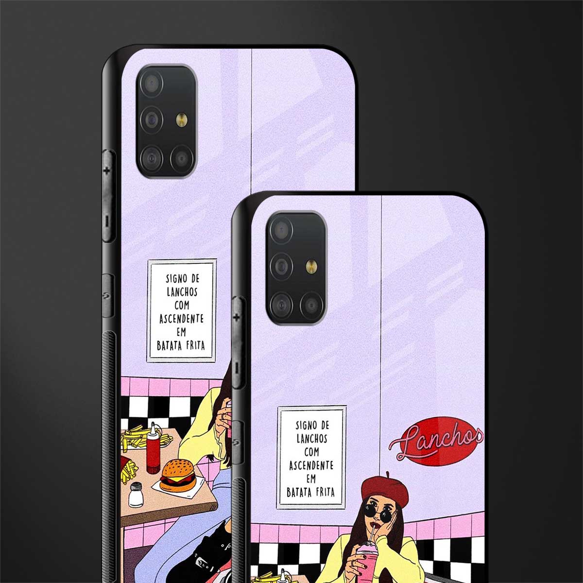 foodie diner glass case for samsung galaxy a51 image-2