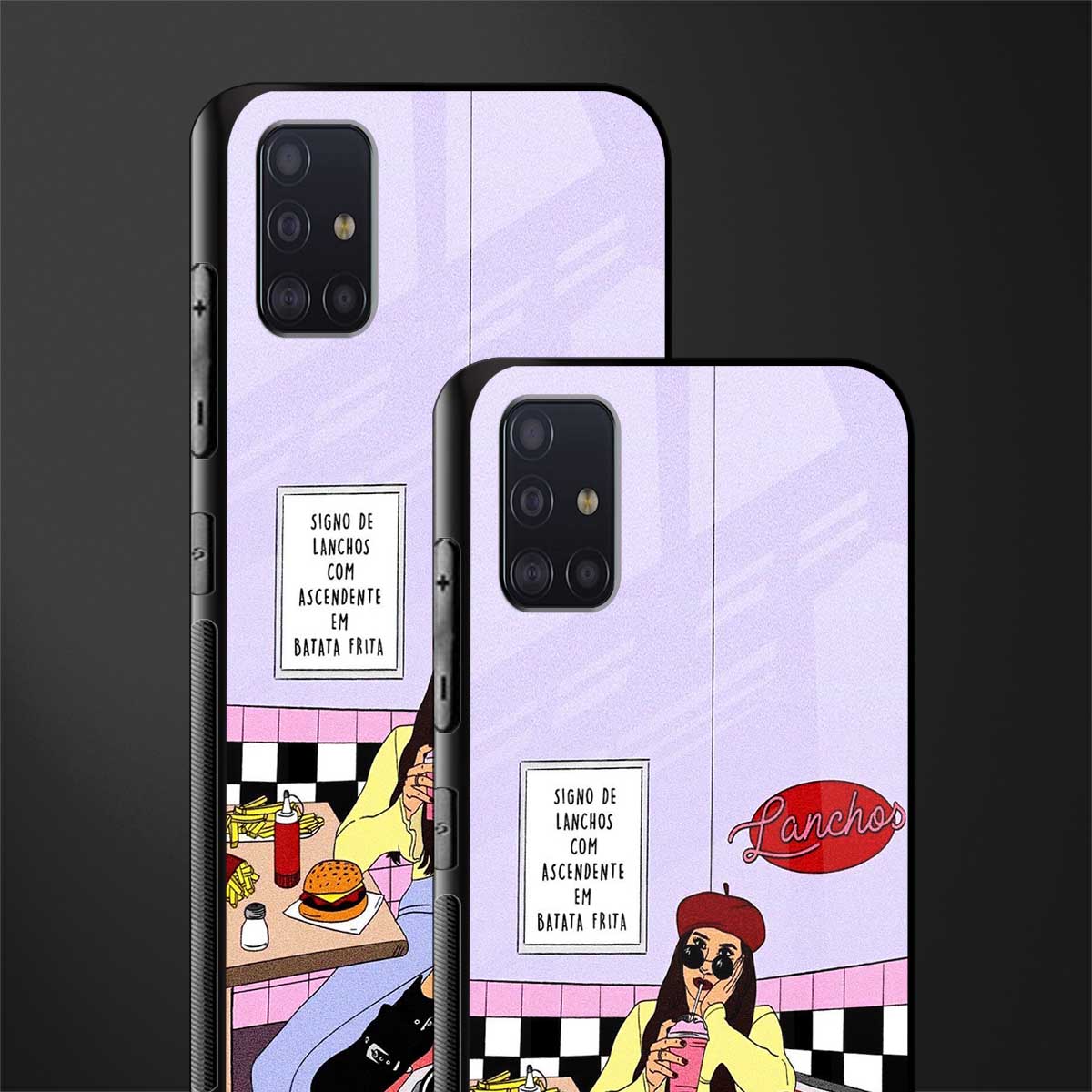 foodie diner glass case for samsung galaxy a71 image-2