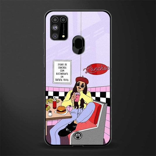 foodie diner glass case for samsung galaxy m31 image