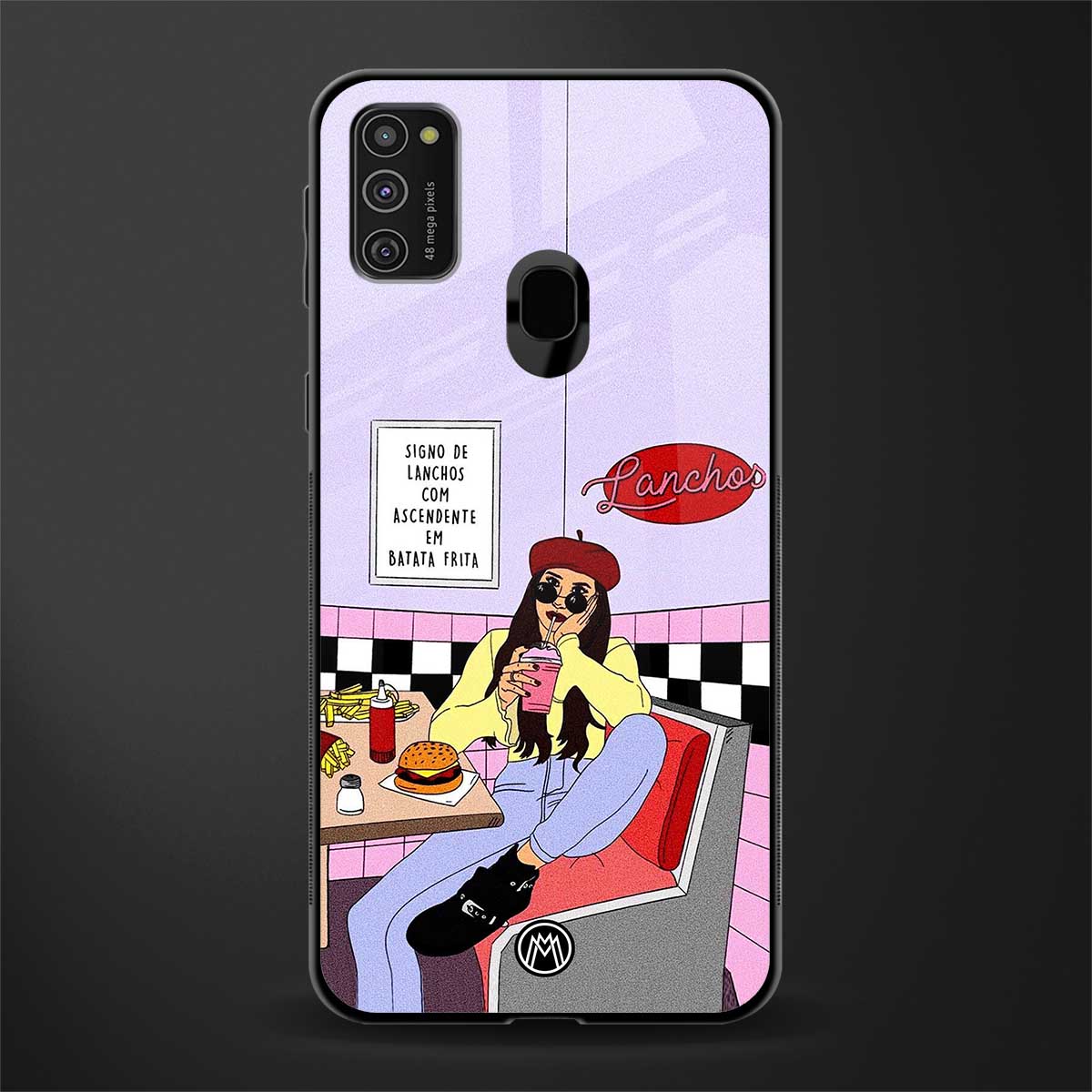 foodie diner glass case for samsung galaxy m30s image