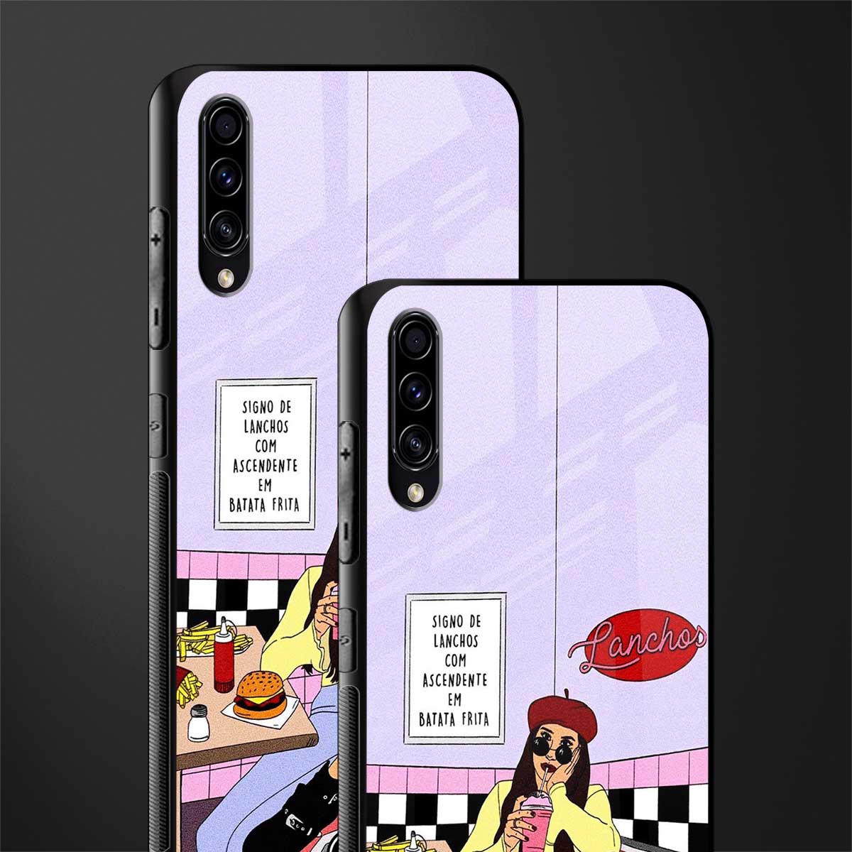 foodie diner glass case for samsung galaxy a50 image-2