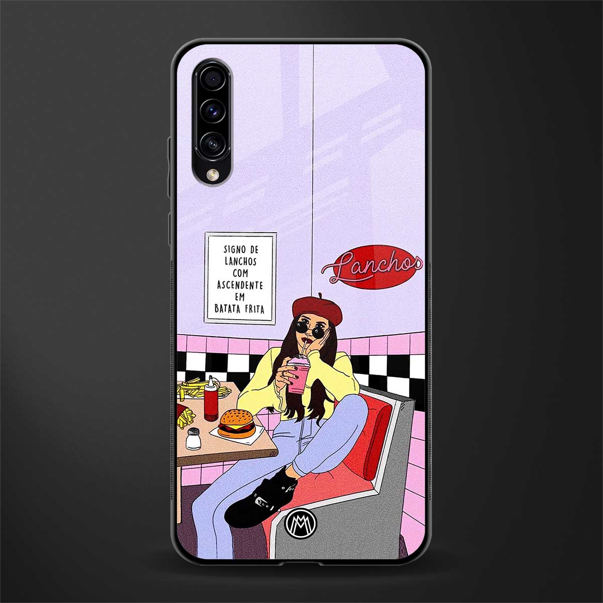 foodie diner glass case for samsung galaxy a50 image