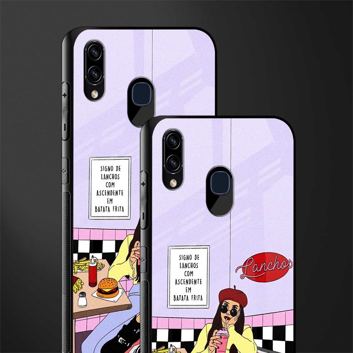 foodie diner glass case for samsung galaxy a20 image-2