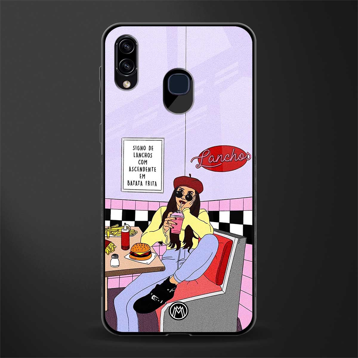 foodie diner glass case for samsung galaxy a30 image