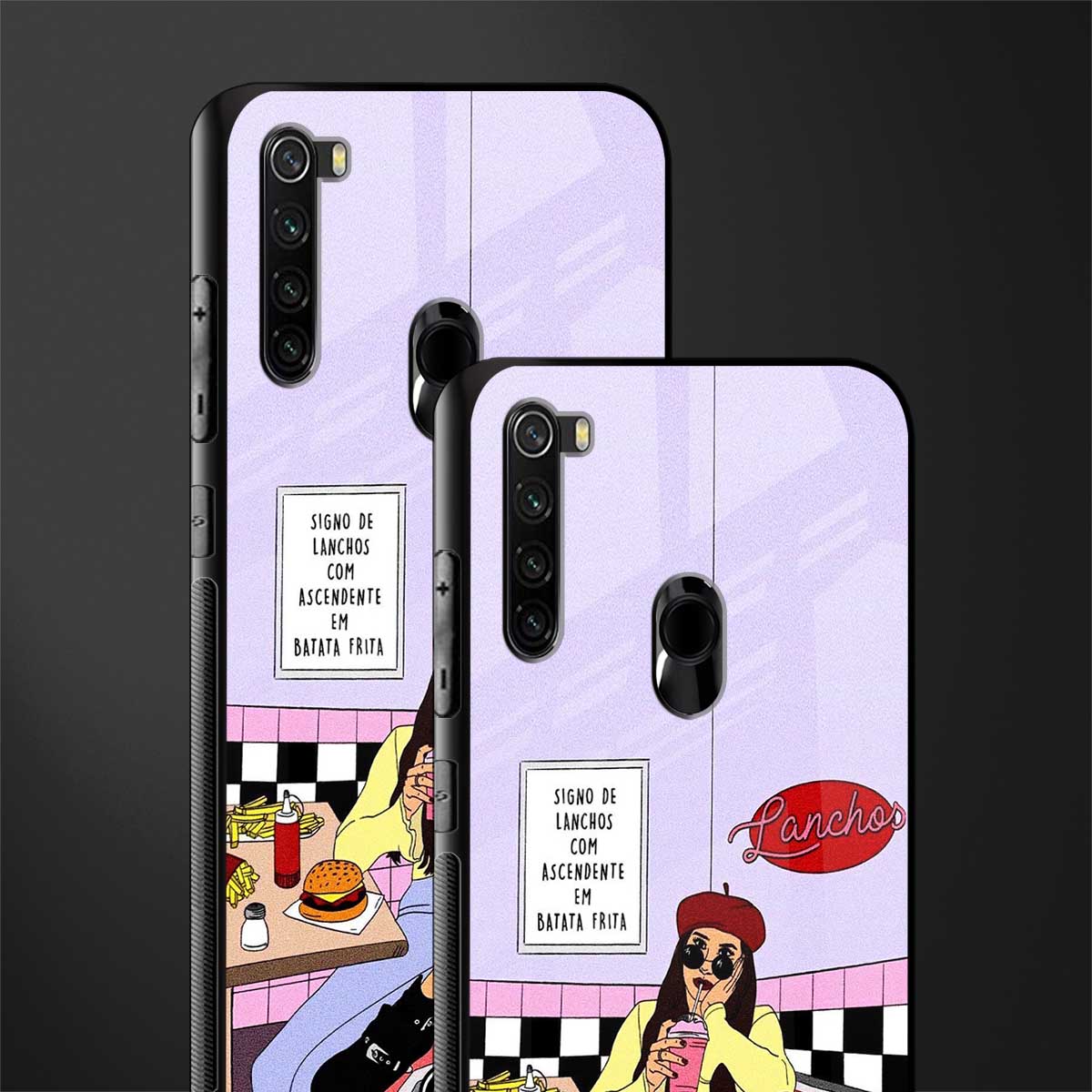 foodie diner glass case for redmi note 8 image-2