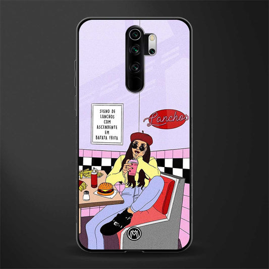 foodie diner glass case for redmi note 8 pro image