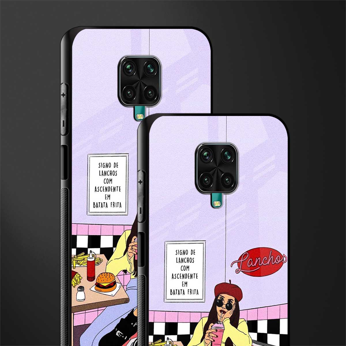 foodie diner glass case for redmi note 9 pro image-2
