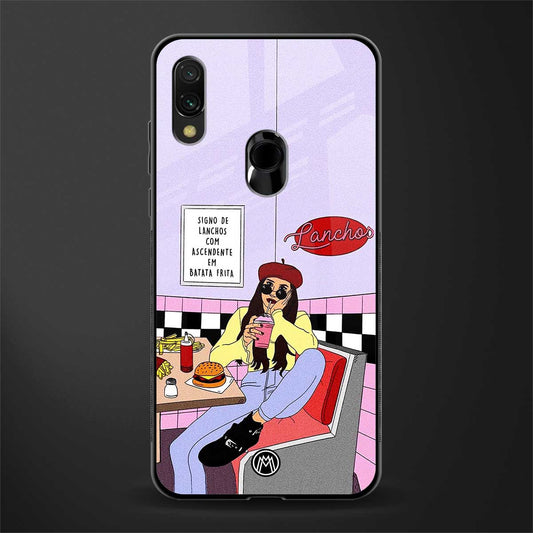 foodie diner glass case for redmi note 7 image