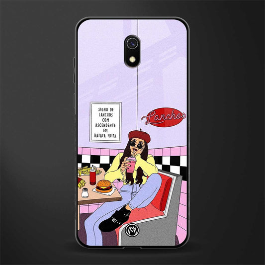 foodie diner glass case for redmi 8a image