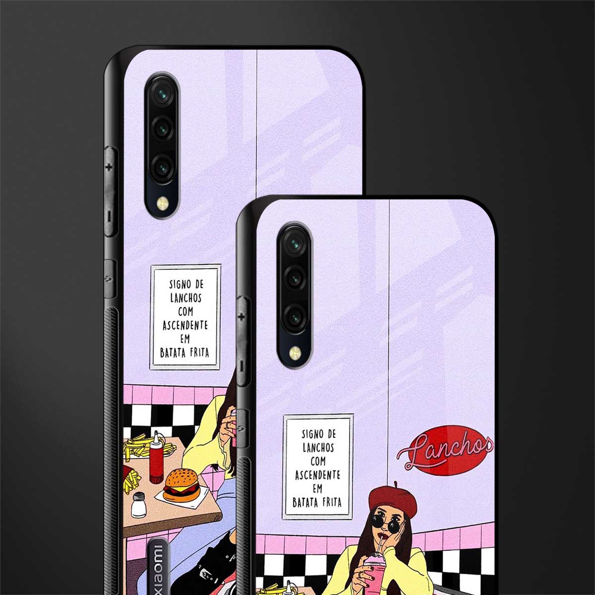 foodie diner glass case for mi a3 redmi a3 image-2