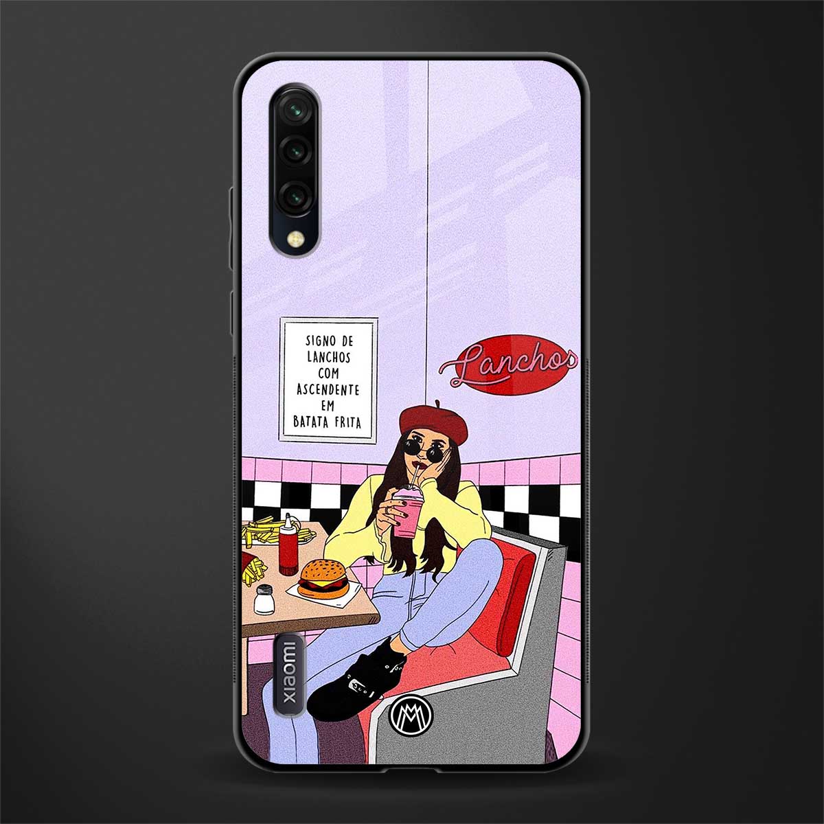 foodie diner glass case for mi a3 redmi a3 image