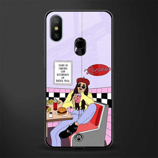 foodie diner glass case for redmi 6 pro image