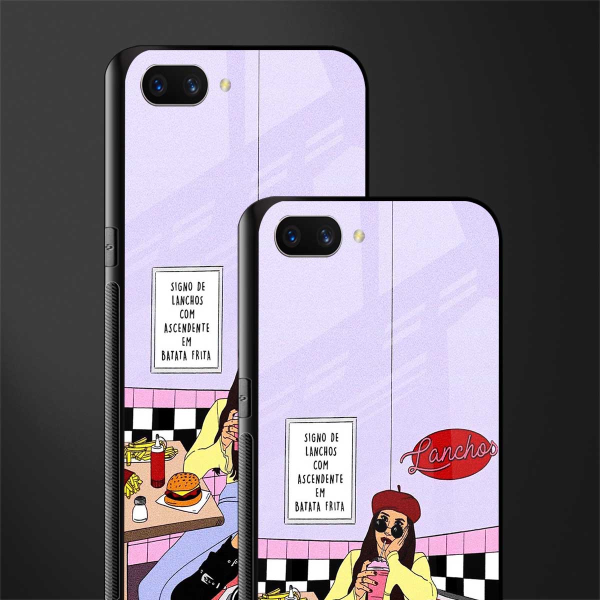 foodie diner glass case for realme c1 image-2