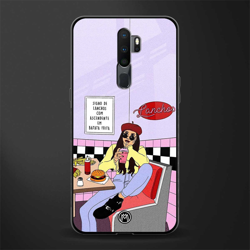 foodie diner glass case for oppo a9 2020 image