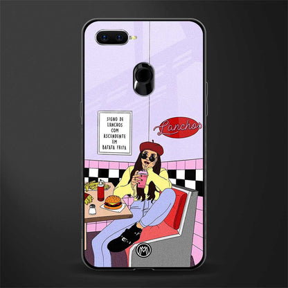foodie diner glass case for oppo a12 image