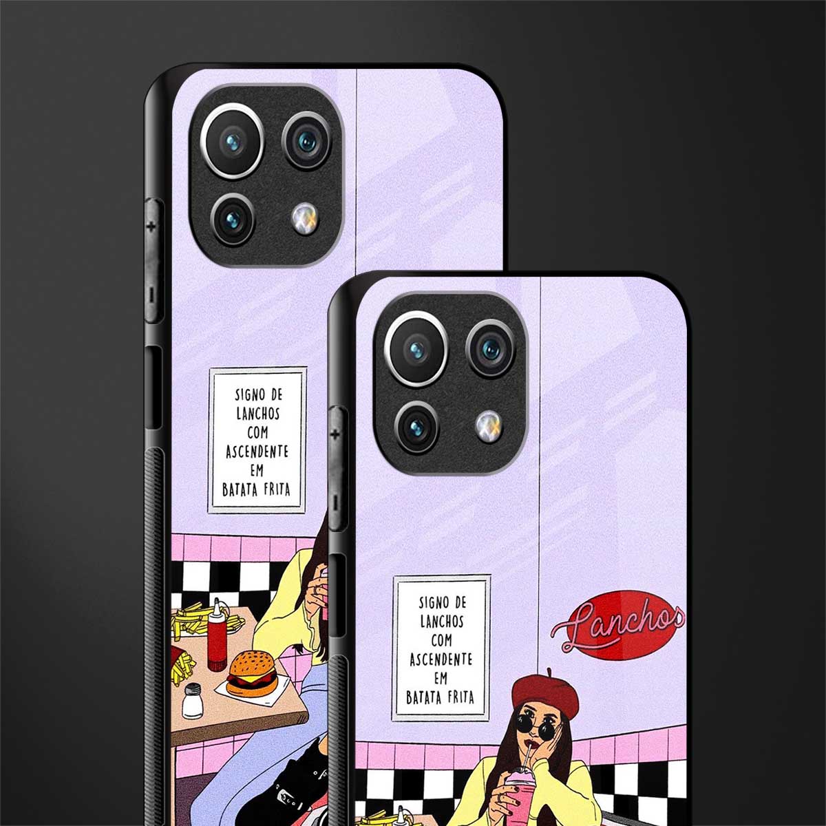 foodie diner glass case for mi 11 lite image-2