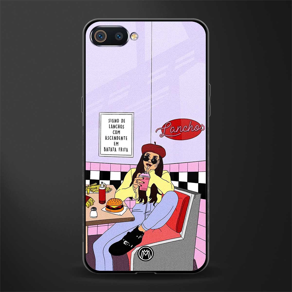 foodie diner glass case for oppo a1k image