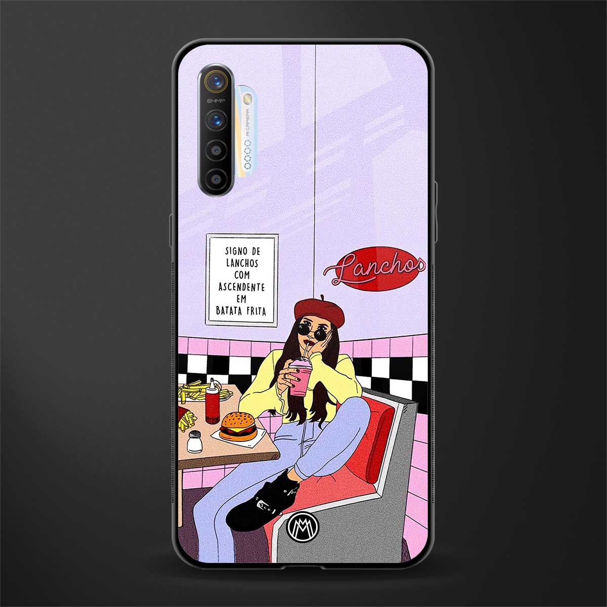 foodie diner glass case for realme x2 image