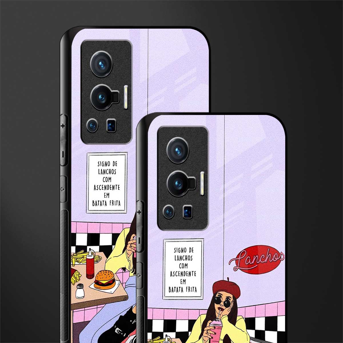 foodie diner glass case for vivo x70 pro image-2