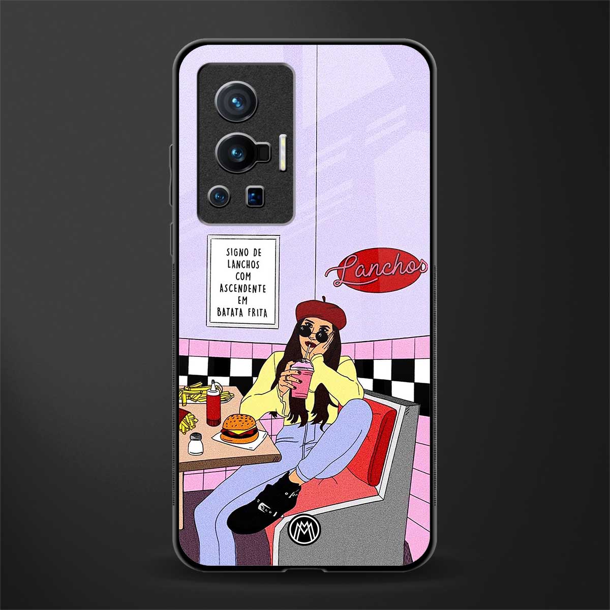 foodie diner glass case for vivo x70 pro image
