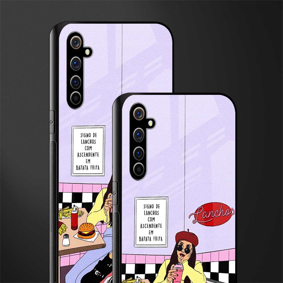 foodie diner glass case for realme x50 pro image-2