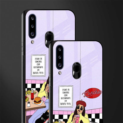 foodie diner glass case for samsung galaxy a20s image-2