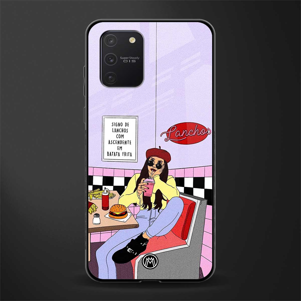foodie diner glass case for samsung galaxy a91 image