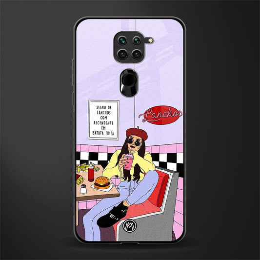 foodie diner glass case for redmi note 9 image