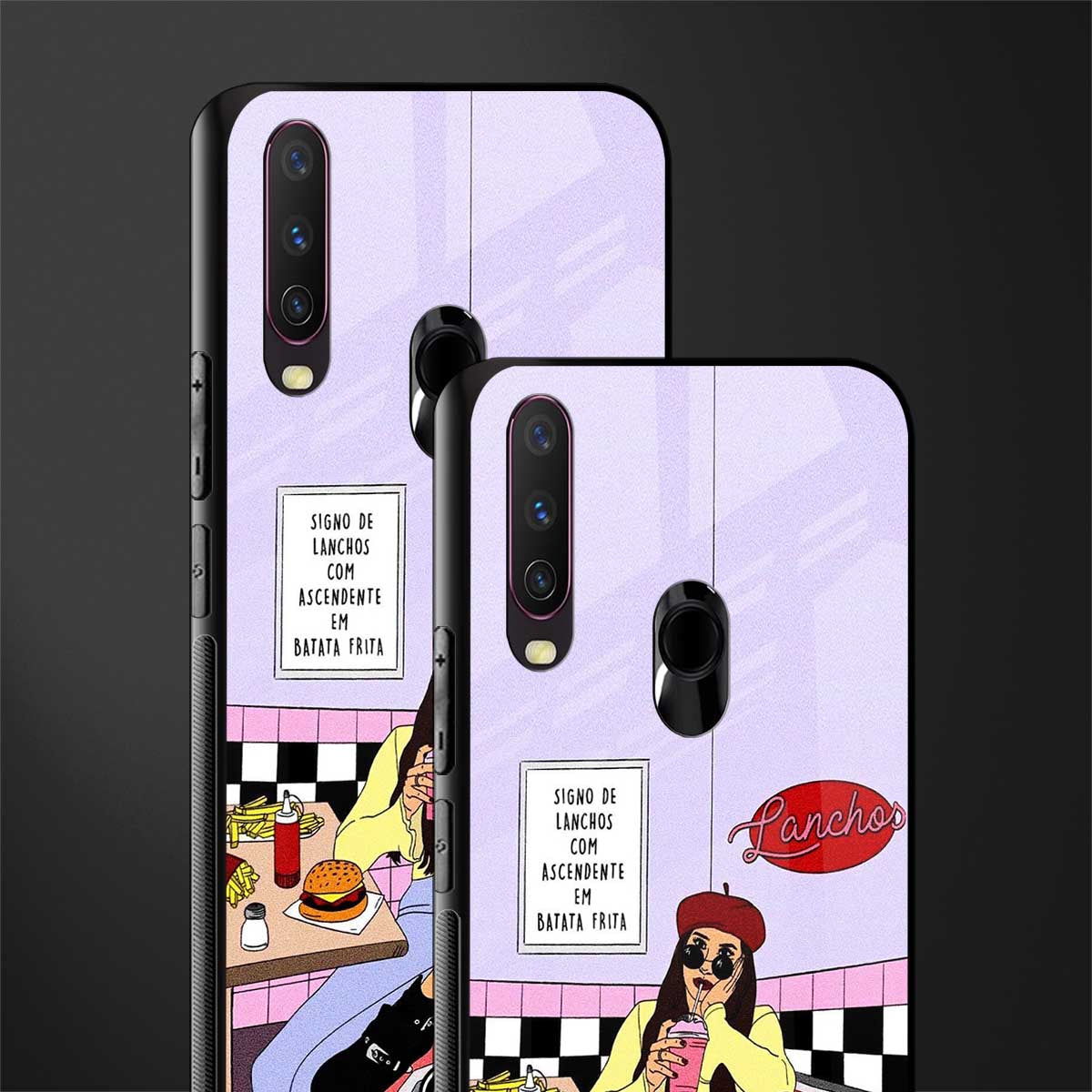 foodie diner glass case for vivo y12 image-2