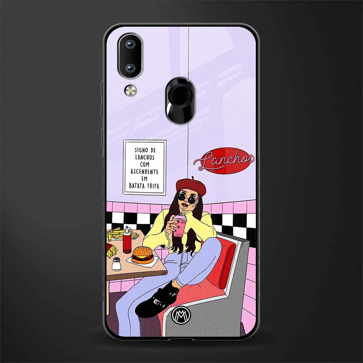 foodie diner glass case for vivo y93 image