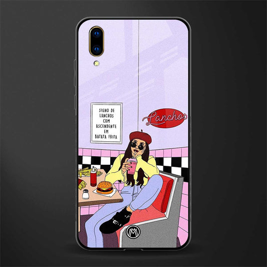 foodie diner glass case for vivo v11 pro image