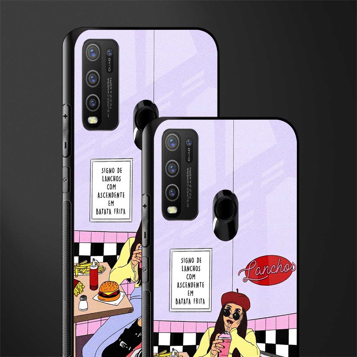 foodie diner glass case for vivo y30 image-2