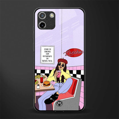 foodie diner glass case for realme c11 image