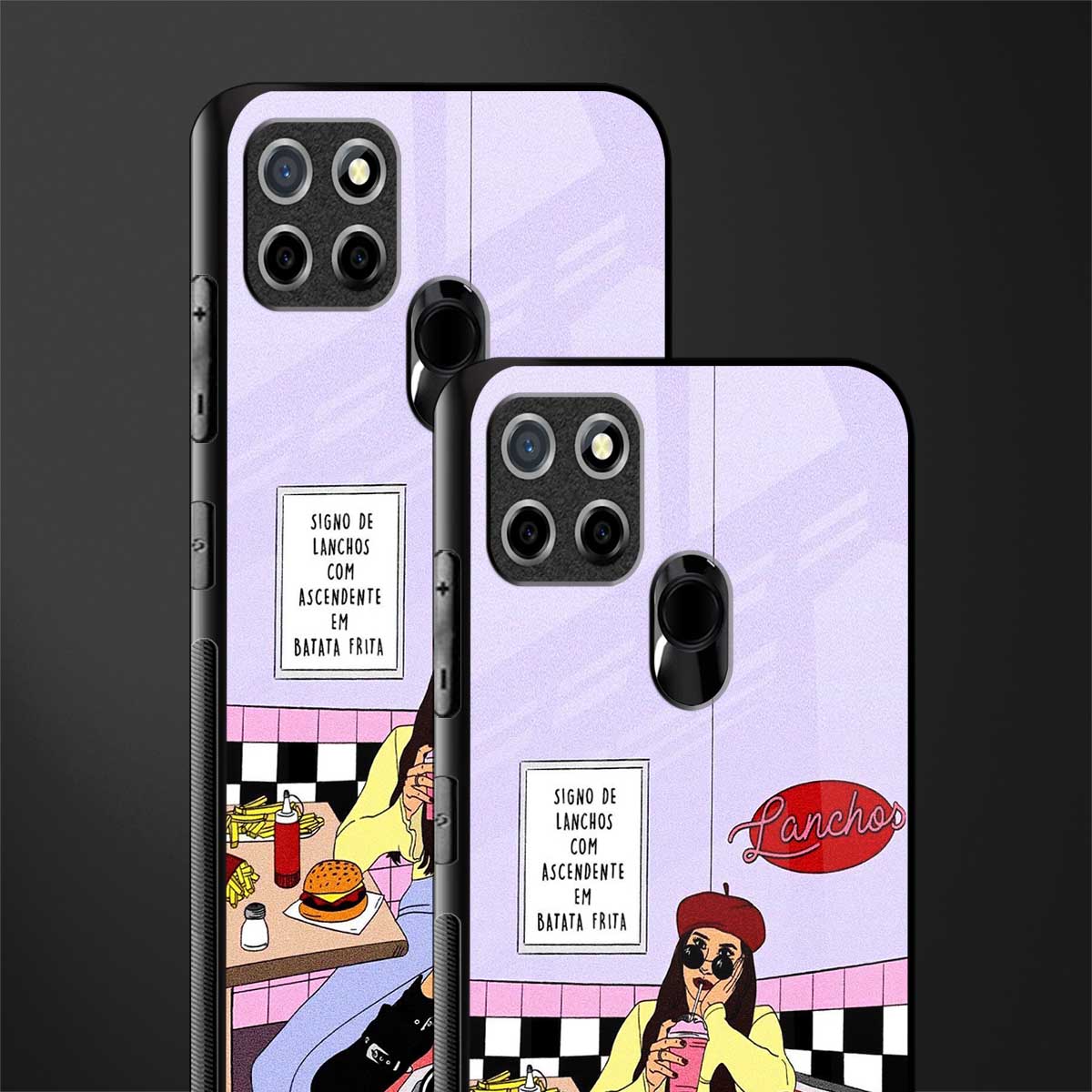 foodie diner glass case for realme narzo 30a image-2