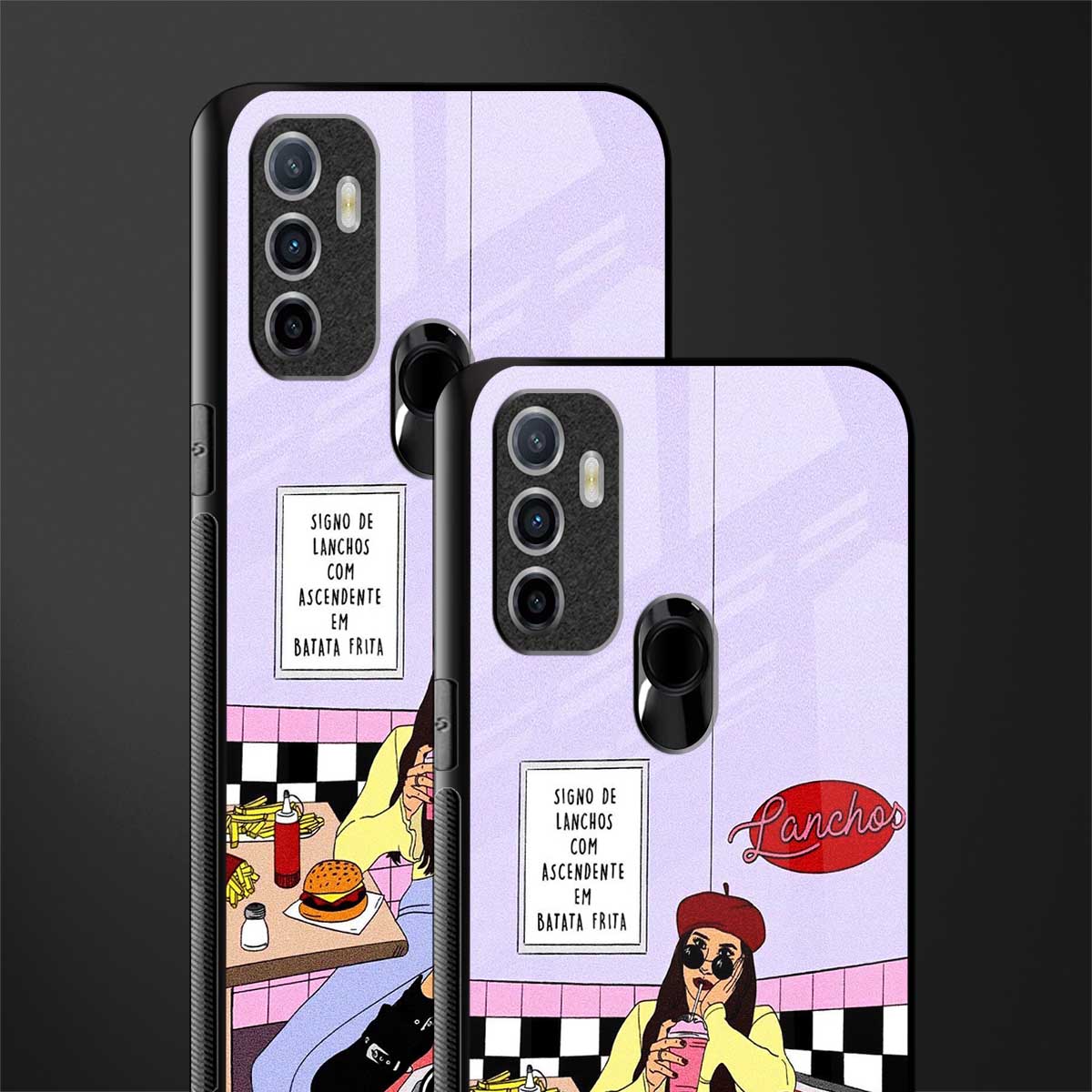 foodie diner glass case for oppo a53 image-2