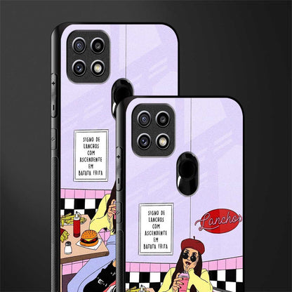 foodie diner glass case for oppo a15s image-2