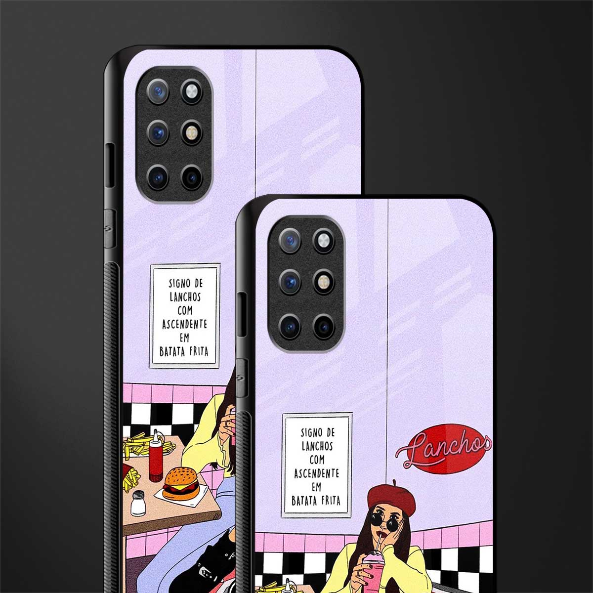 foodie diner glass case for oneplus 8t image-2