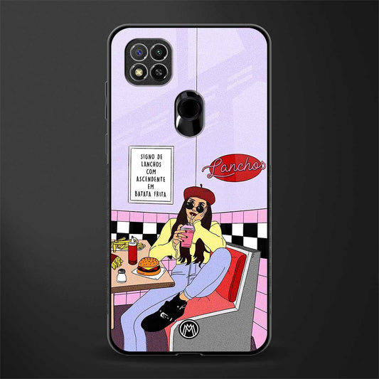foodie diner glass case for redmi 9 image