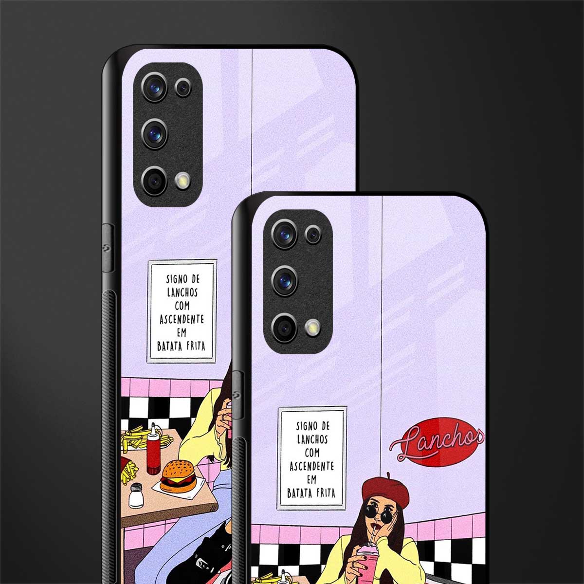 foodie diner glass case for realme x7 pro image-2